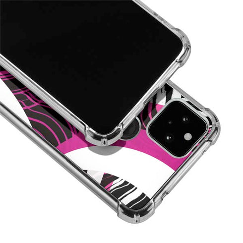 Pink and White Hipster Google Pixel 5 Clear Case